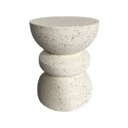 Couchtisch Moderner Rebecca Mobili Ferra 44,5x35x35 cm MGO Weiß Schwarz