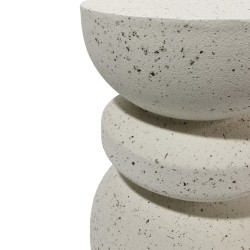 Couchtisch Moderner Rebecca Mobili Ferra 44,5x35x35 cm MGO Weiß Schwarz