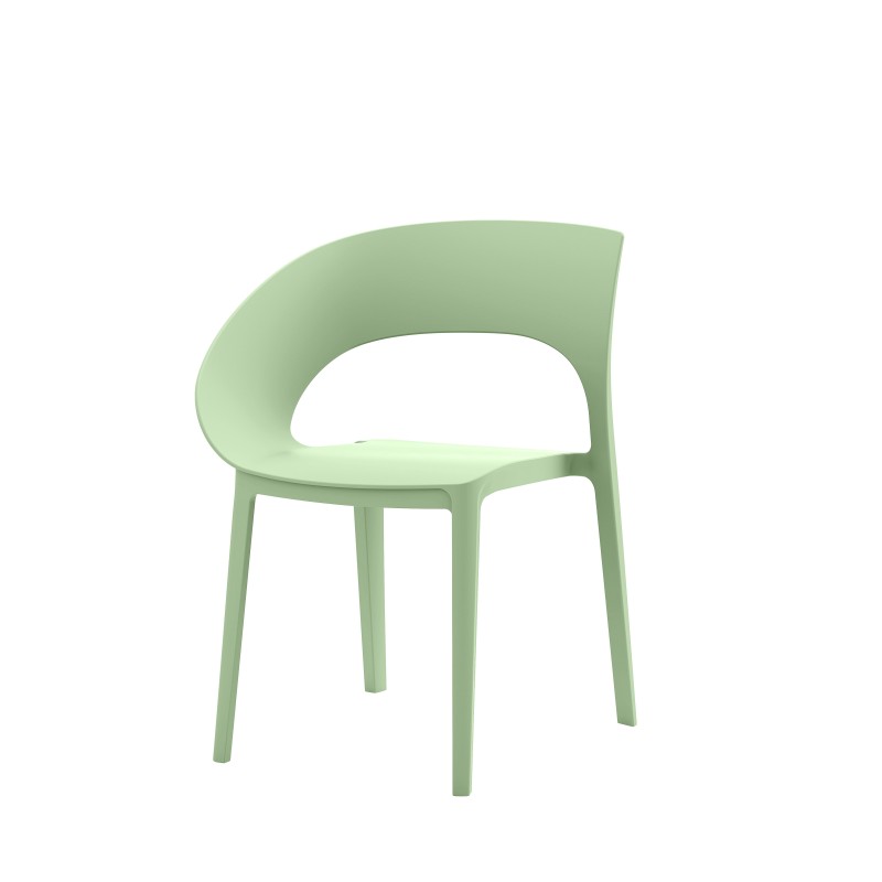 Sedia in plastica - verde salvia