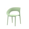Sedia in plastica - verde salvia