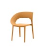 Sedia in plastica - arancio tropicale