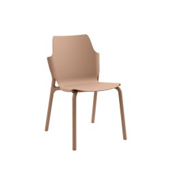 Sedia in plastica - Marrone Moka