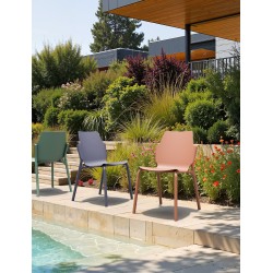 Sedia in plastica - Marrone Moka