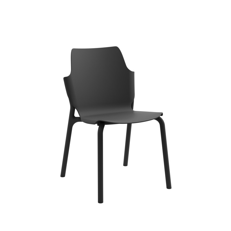 Sedia in plastica - nero inchiostro