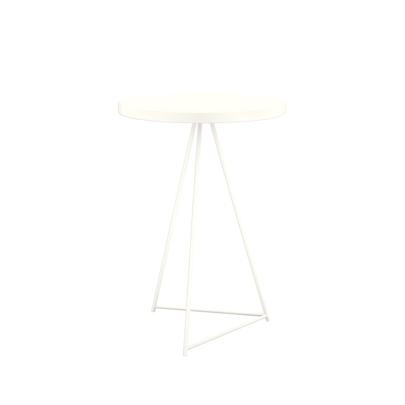 Tavolo alto in ferro - bianco crema