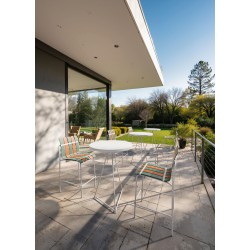 Tavolo alto in ferro - bianco crema