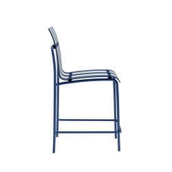 Sedia in plastica - bianco e blu