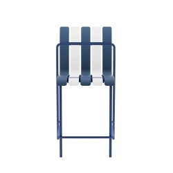 Sedia in plastica - bianco e blu