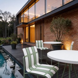 Sedia in plastica - bianco e verde