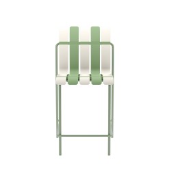 Sedia in plastica - bianco e verde