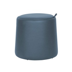 Poef Kruk met Opbergruimte Mobili Rebecca Ranunculus 42x45x45 PU MDF Hout Blauw Modern