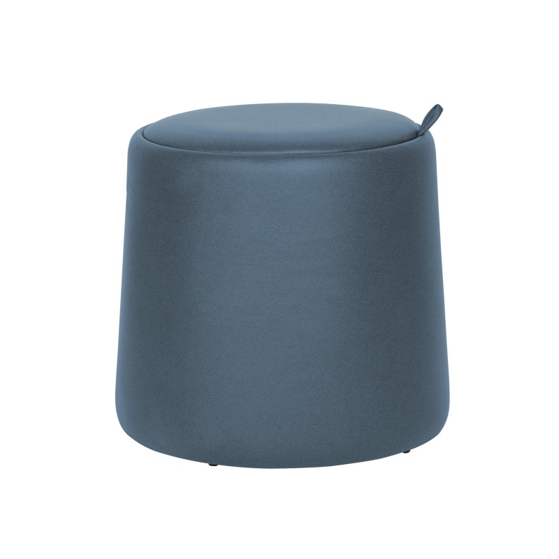 Pufe Banco com Arrumação Mobili Rebecca Ranunculus 42x45x45 PU Madeira MDF Azul Moderno