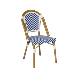 Stapelbare tuinstoelen Mobili Rebecca Alpinia 85x46x57 Aluminium PVC, PET Blauw Wit Klassiek Set van 2