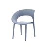 Sedia in plastica - blu grigio