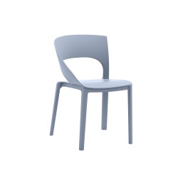Sedia in plastica - blu grigio