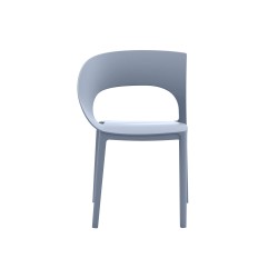 Sedia in plastica - blu grigio