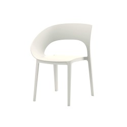 Sedia in plastica - bianco crema