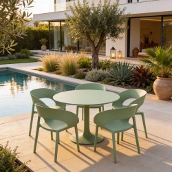 Sedia in plastica - verde salvia