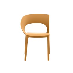 Sedia in plastica - arancio tropicale