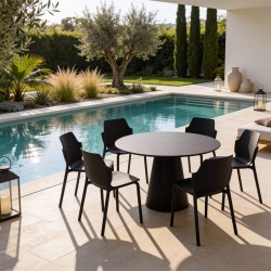 Sedia in plastica - nero inchiostro