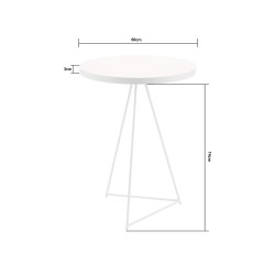 Tavolo alto in ferro - bianco crema
