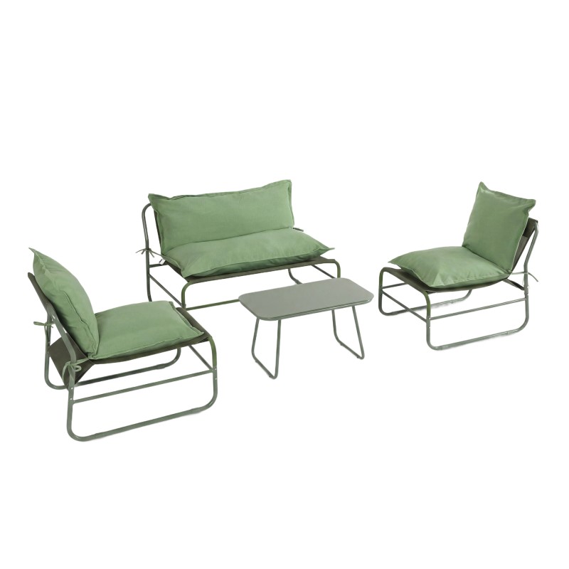 RE7310 - Set sofa verde (1 sofa + 2 poltrone + 1 tavolino)