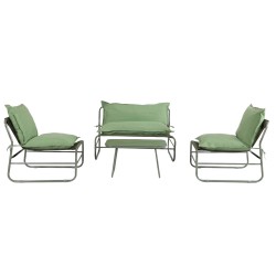 RE7310 - Set sofa verde (1 sofa + 2 poltrone + 1 tavolino)