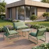 RE7310 - Set sofa verde (1 sofa + 2 poltrone + 1 tavolino)