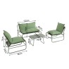 RE7310 - Set sofa verde (1 sofa + 2 poltrone + 1 tavolino)