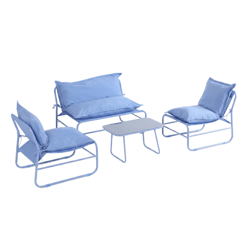 RE7311 - Set sofa blu (1 sofa + 2 poltrone + 1 tavolino)