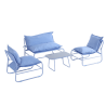 RE7311 - Set sofa blu (1 sofa + 2 poltrone + 1 tavolino)