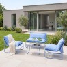 RE7311 - Set sofa blu (1 sofa + 2 poltrone + 1 tavolino)