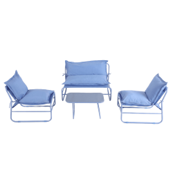 RE7311 - Set sofa blu (1 sofa + 2 poltrone + 1 tavolino)