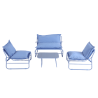 RE7311 - Set sofa blu (1 sofa + 2 poltrone + 1 tavolino)