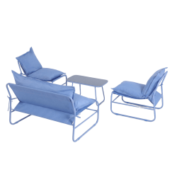 RE7311 - Set sofa blu (1 sofa + 2 poltrone + 1 tavolino)