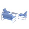 RE7311 - Set sofa blu (1 sofa + 2 poltrone + 1 tavolino)
