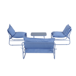 RE7311 - Set sofa blu (1 sofa + 2 poltrone + 1 tavolino)