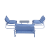 RE7311 - Set sofa blu (1 sofa + 2 poltrone + 1 tavolino)