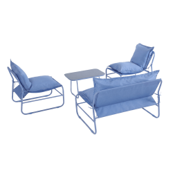 RE7311 - Set sofa blu (1 sofa + 2 poltrone + 1 tavolino)