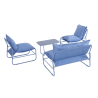 RE7311 - Set sofa blu (1 sofa + 2 poltrone + 1 tavolino)