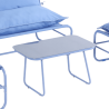 RE7311 - Set sofa blu (1 sofa + 2 poltrone + 1 tavolino)