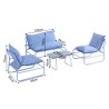 RE7311 - Set sofa blu (1 sofa + 2 poltrone + 1 tavolino)