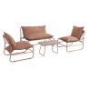 RE7312 - Set sofa mocha (1 sofa + 2 poltrone + 1 tavolino)