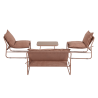 RE7312 - Set sofa mocha (1 sofa + 2 poltrone + 1 tavolino)