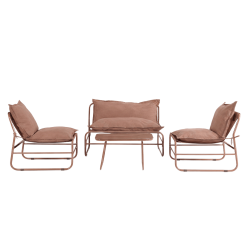 RE7312 - Set sofa mocha (1 sofa + 2 poltrone + 1 tavolino)
