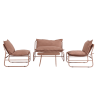 RE7312 - Set sofa mocha (1 sofa + 2 poltrone + 1 tavolino)