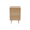 Szafka Nocna 3 Szuflady Mobili Rebecca Liven 55x35x29 cm MDF Sosna Brązowa Biała