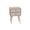 Szafka Nocna 2 Szuflady Mobili Rebecca Noren 50,5x35x29 cm MDF Sosna Brązowa Biała