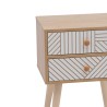 Szafka Nocna 2 Szuflady Mobili Rebecca Noren 50,5x35x29 cm MDF Sosna Brązowa Biała