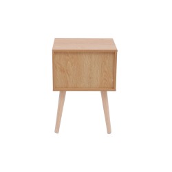 Szafka Nocna 2 Szuflady Mobili Rebecca Noren 50,5x35x29 cm MDF Sosna Brązowa Biała